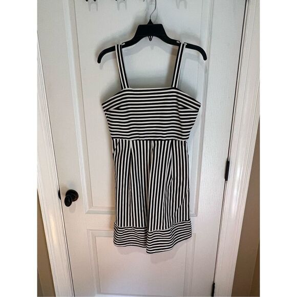 Brixton Ivy Black and White Stripe Dress with pockets - Picture 1 of 10